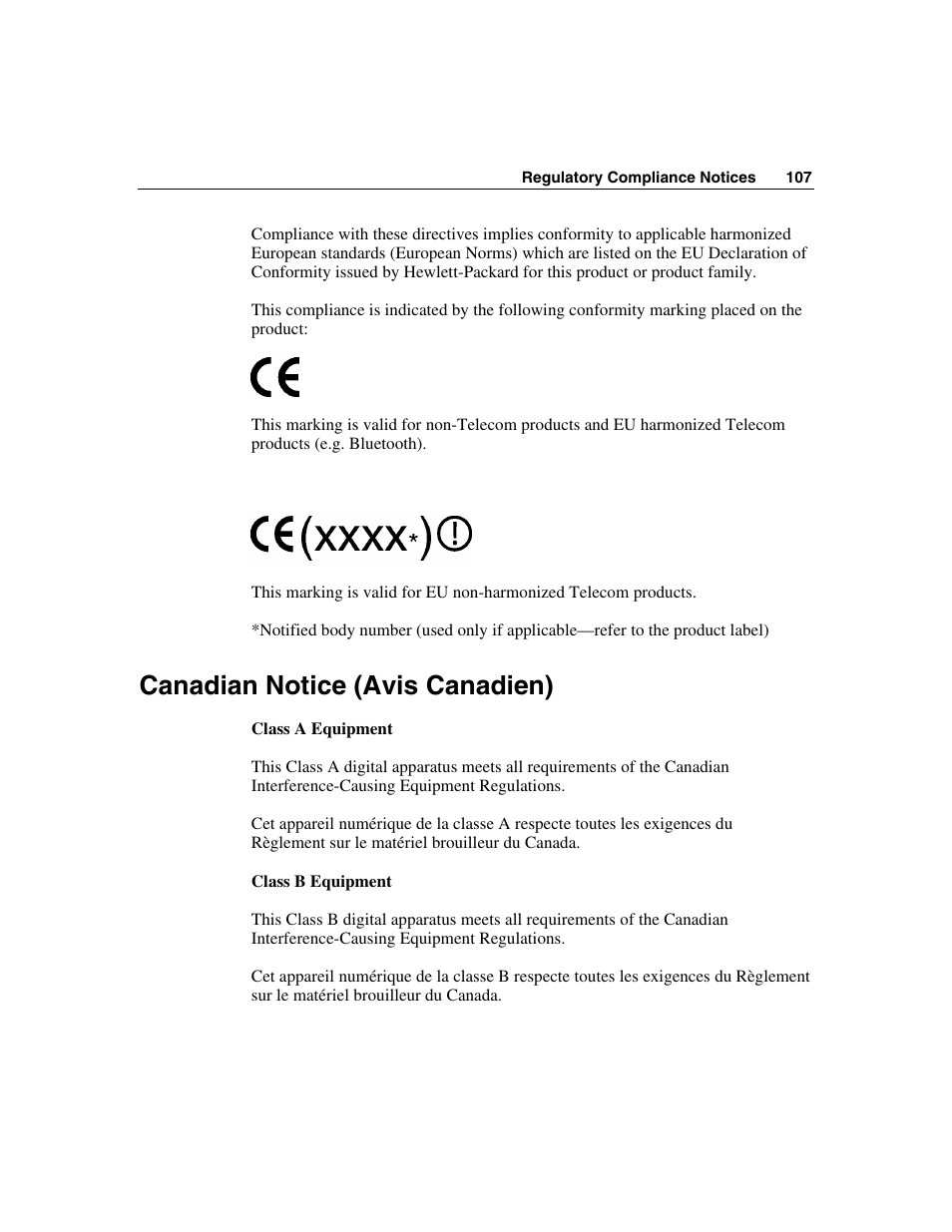 Canadian notice (avis canadien) | HP ProLiant ML310 G2 Server User Manual | Page 107 / 124