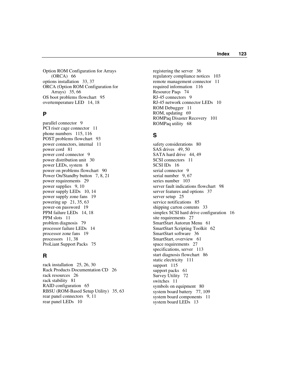 HP ProLiant ML310 G2 Server User Manual | Page 123 / 124