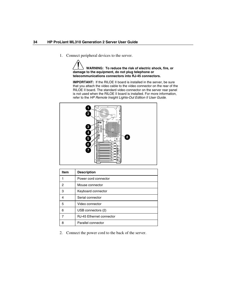 HP ProLiant ML310 G2 Server User Manual | Page 34 / 124