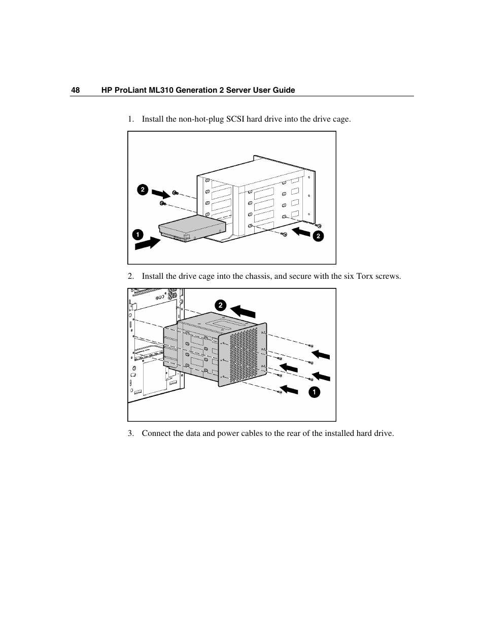 HP ProLiant ML310 G2 Server User Manual | Page 48 / 124