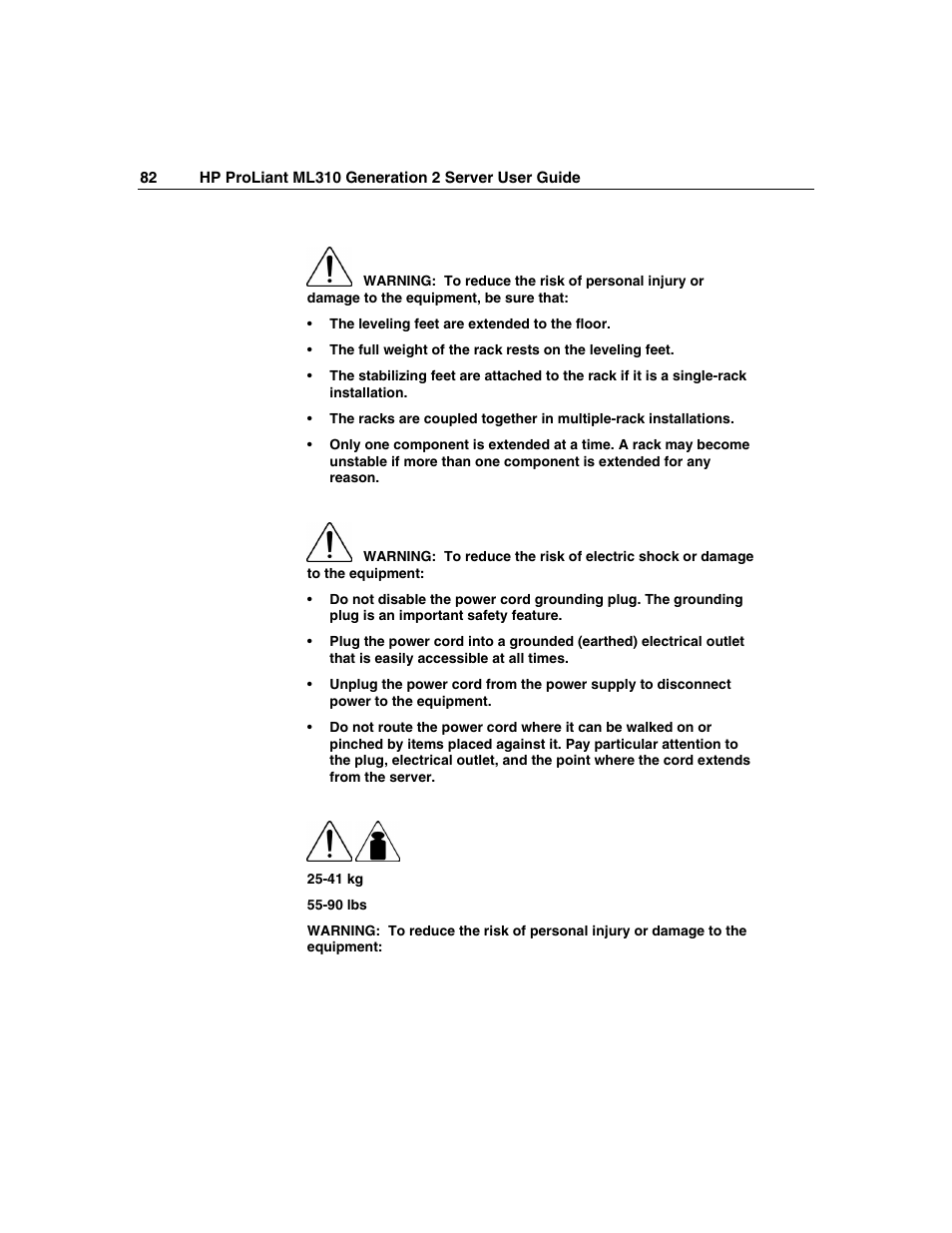 HP ProLiant ML310 G2 Server User Manual | Page 82 / 124