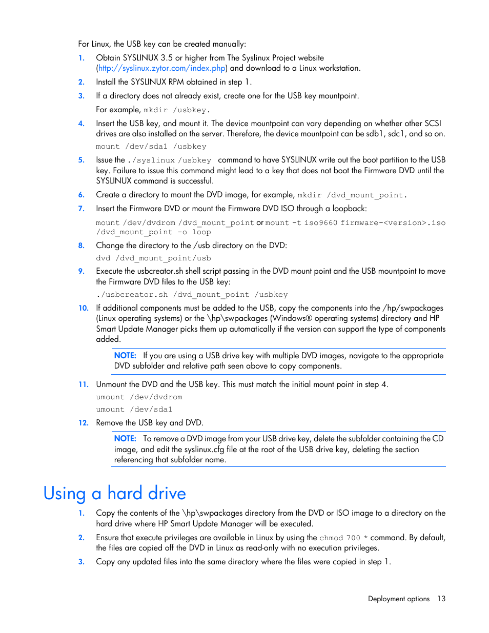 Using a hard drive | HP SmartStart-Software User Manual | Page 13 / 59
