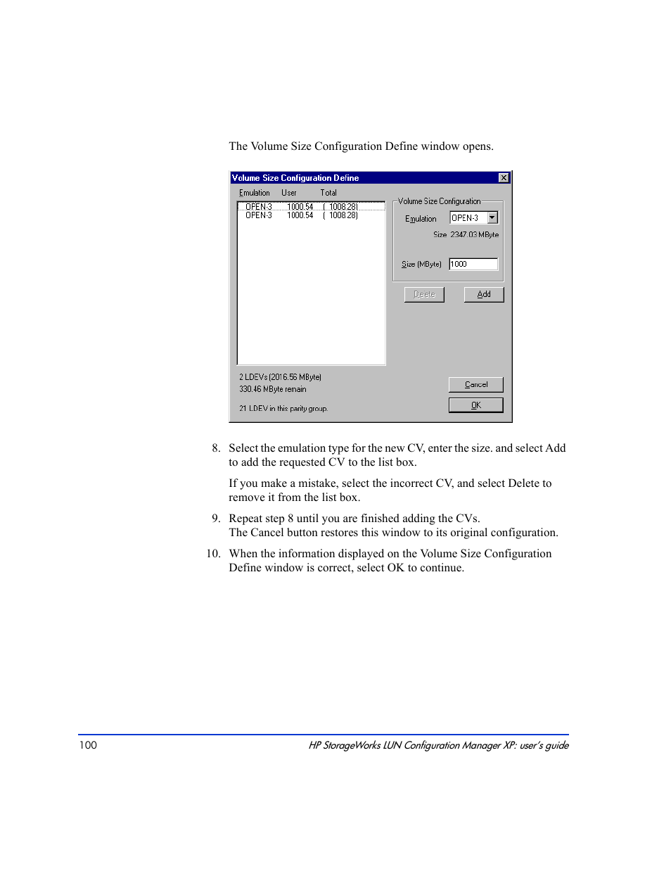 HP LUN Configuration Manager XP Software User Manual | Page 100 / 144