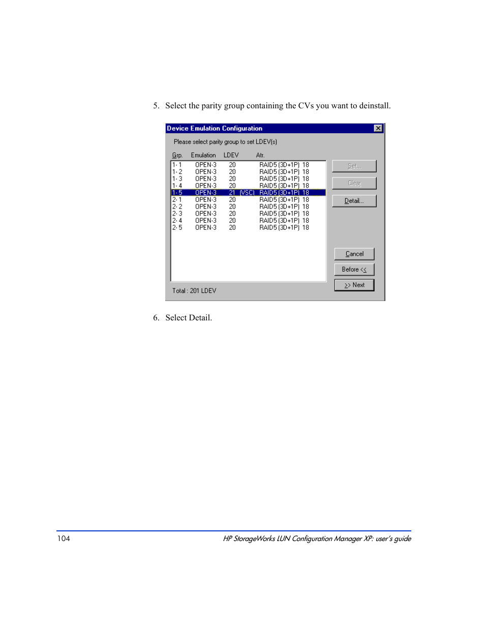 HP LUN Configuration Manager XP Software User Manual | Page 104 / 144