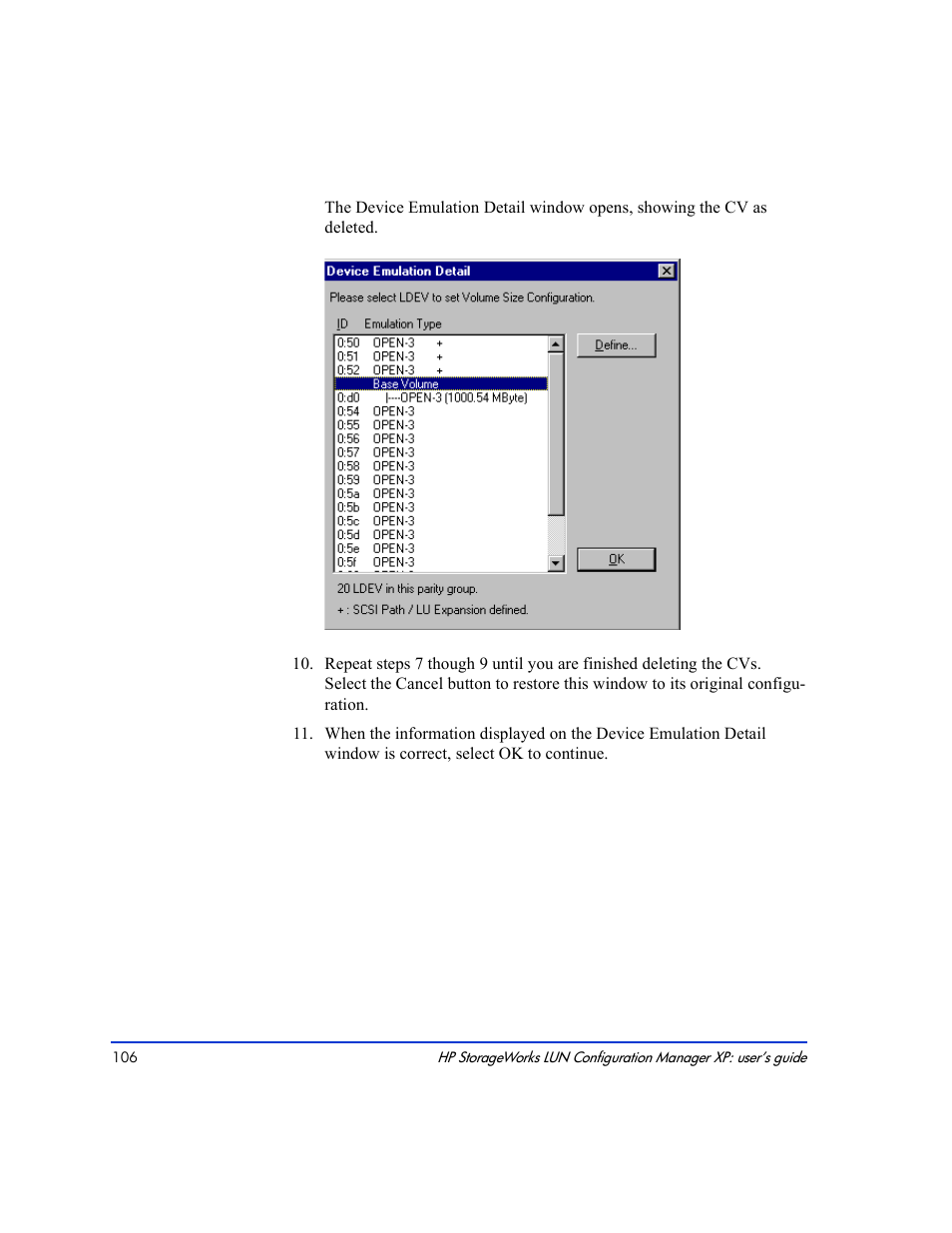 HP LUN Configuration Manager XP Software User Manual | Page 106 / 144