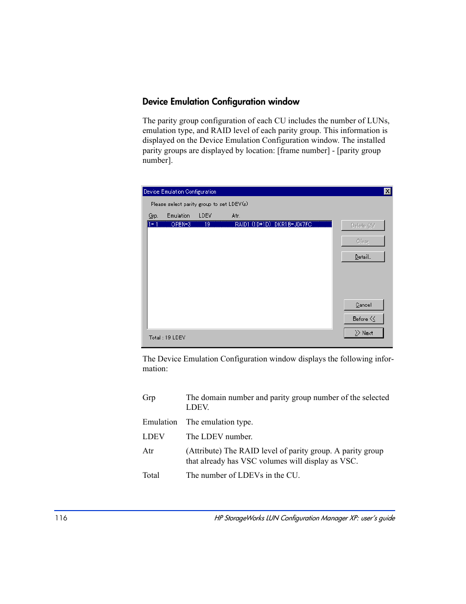 HP LUN Configuration Manager XP Software User Manual | Page 116 / 144