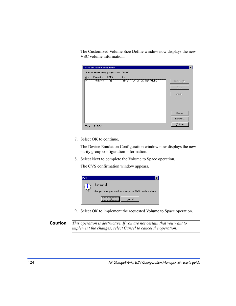 HP LUN Configuration Manager XP Software User Manual | Page 124 / 144