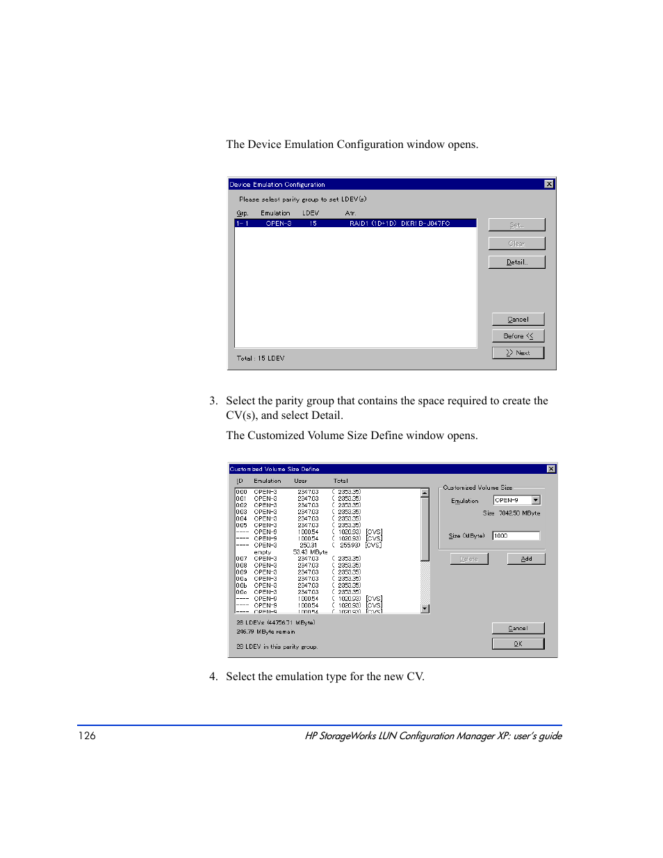 HP LUN Configuration Manager XP Software User Manual | Page 126 / 144