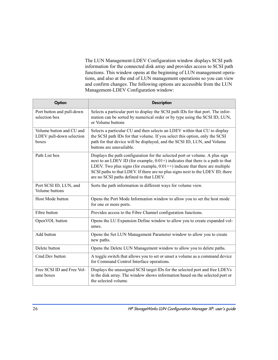 HP LUN Configuration Manager XP Software User Manual | Page 26 / 144