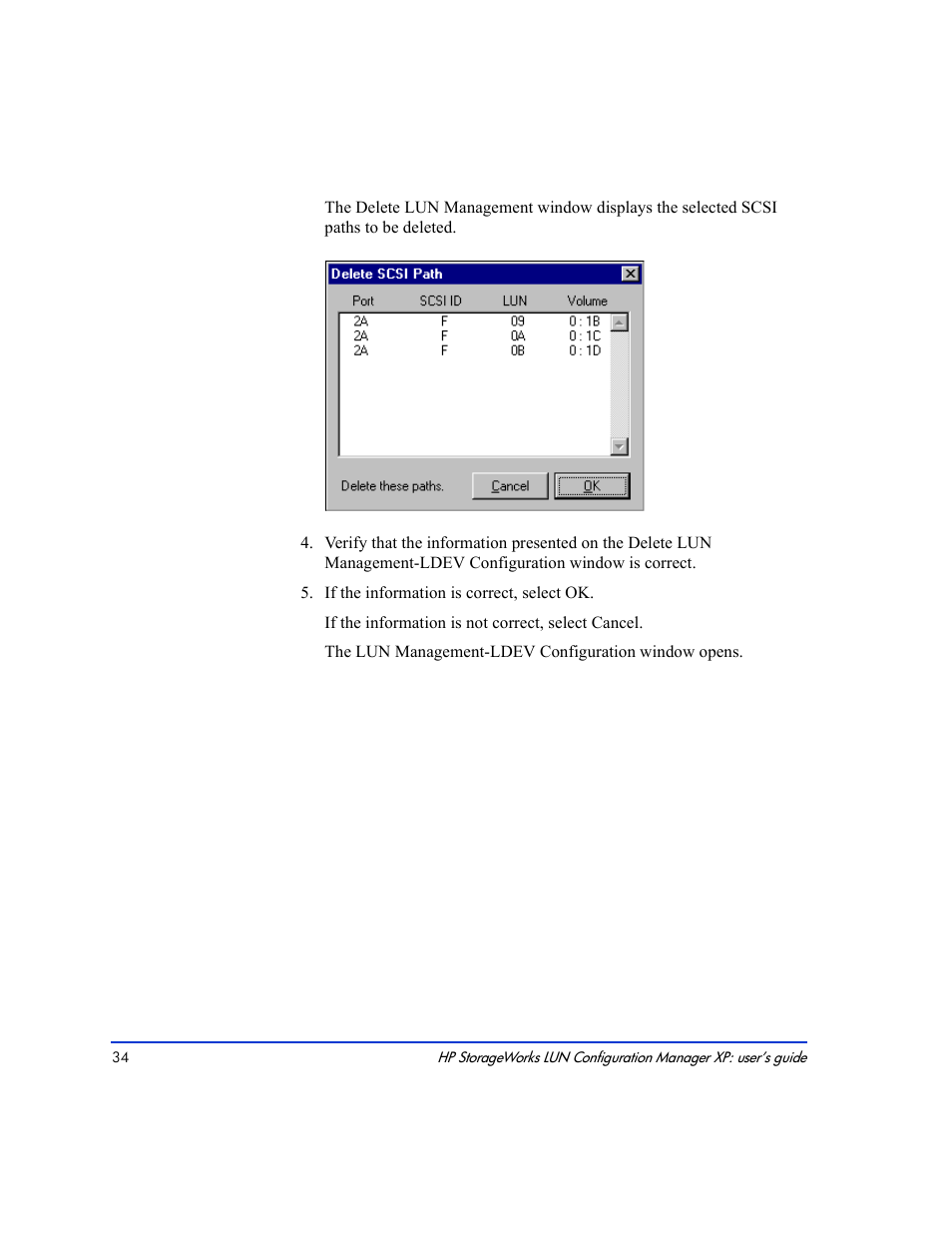 HP LUN Configuration Manager XP Software User Manual | Page 34 / 144