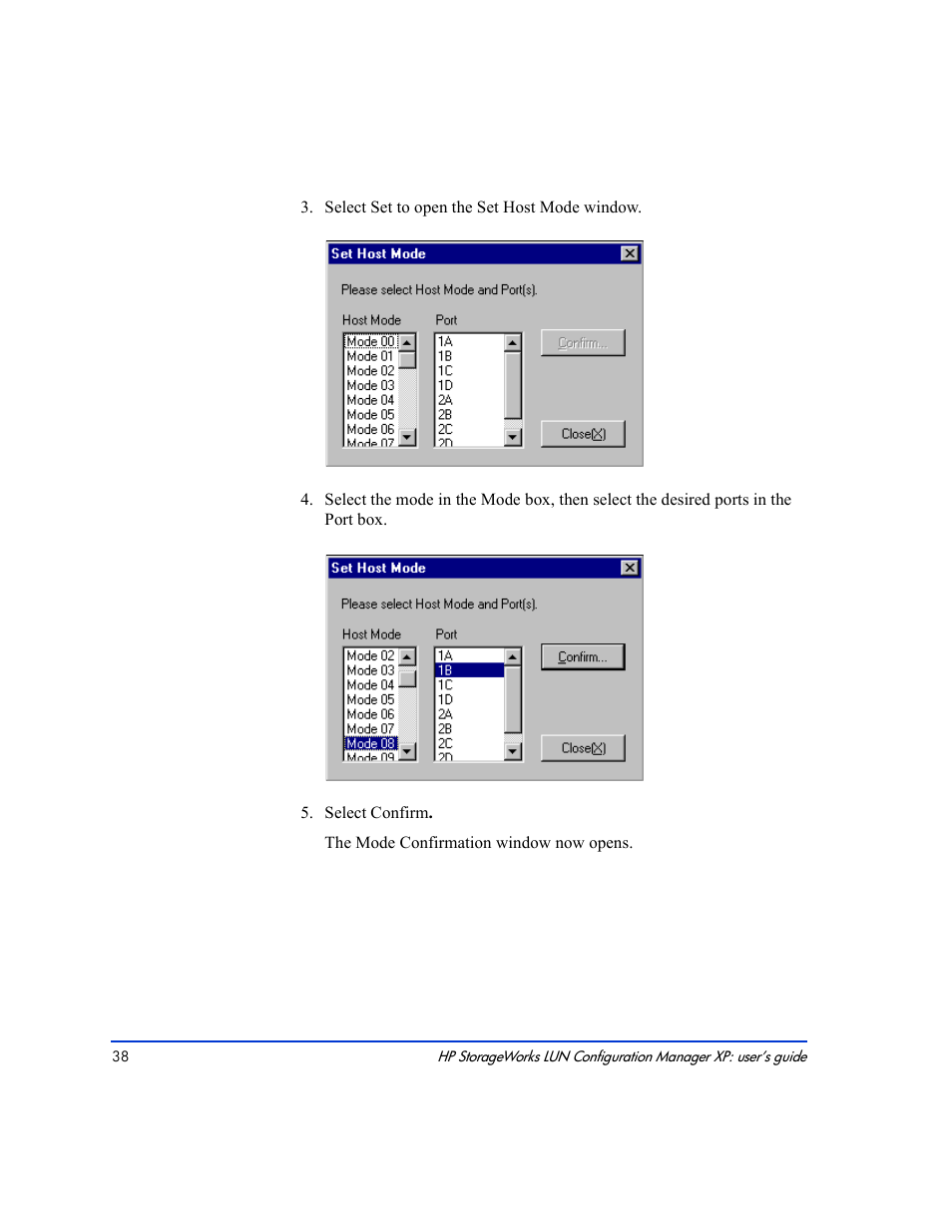 HP LUN Configuration Manager XP Software User Manual | Page 38 / 144