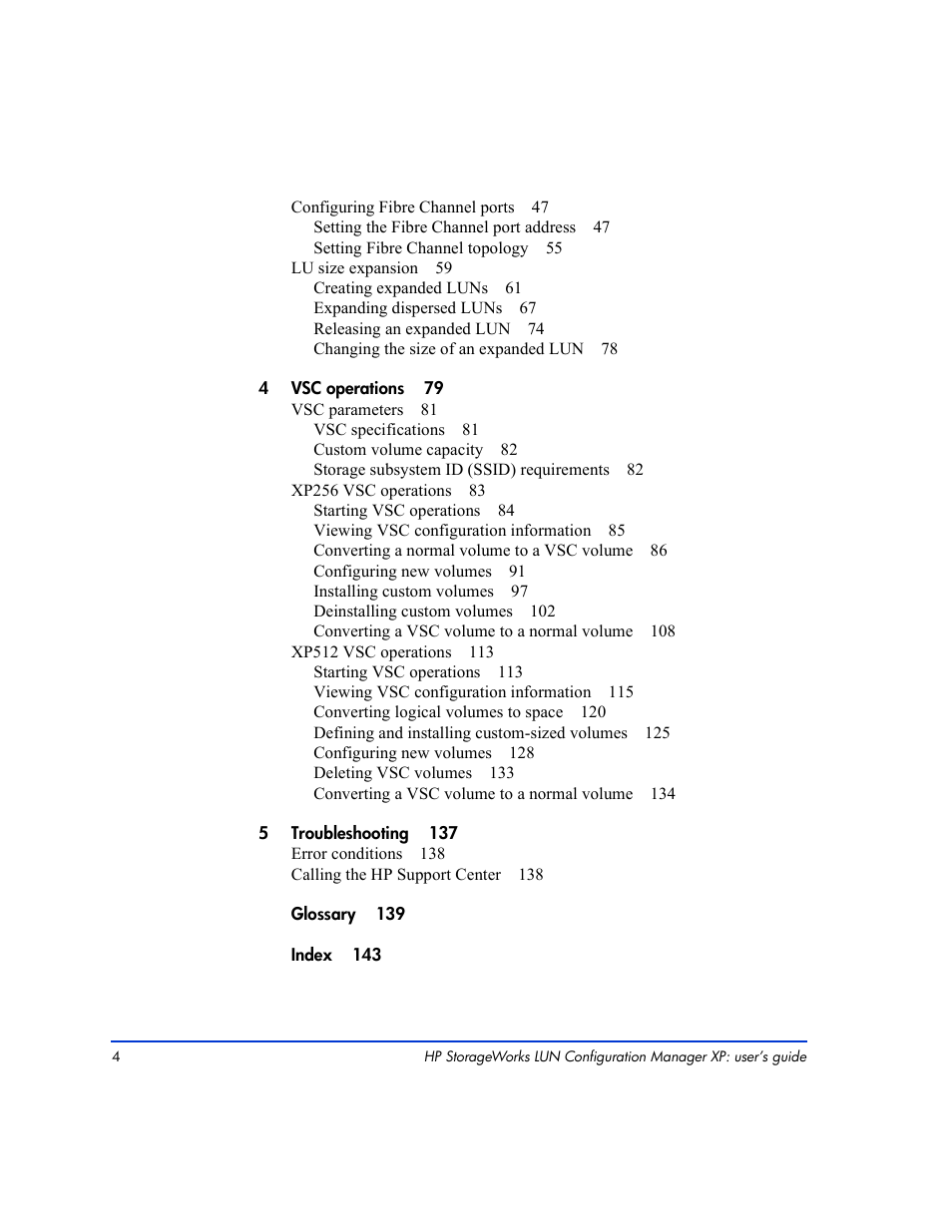 HP LUN Configuration Manager XP Software User Manual | Page 4 / 144