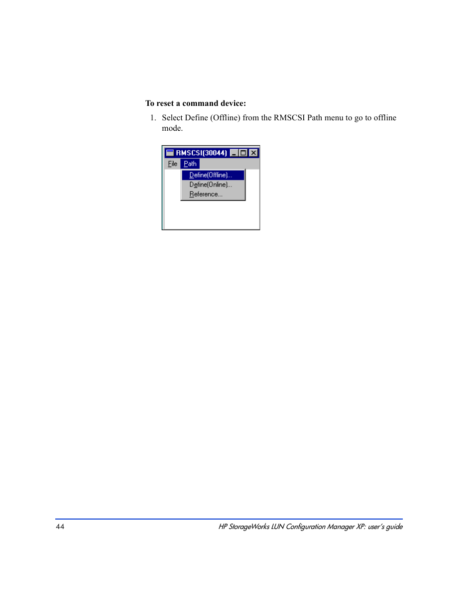 HP LUN Configuration Manager XP Software User Manual | Page 44 / 144