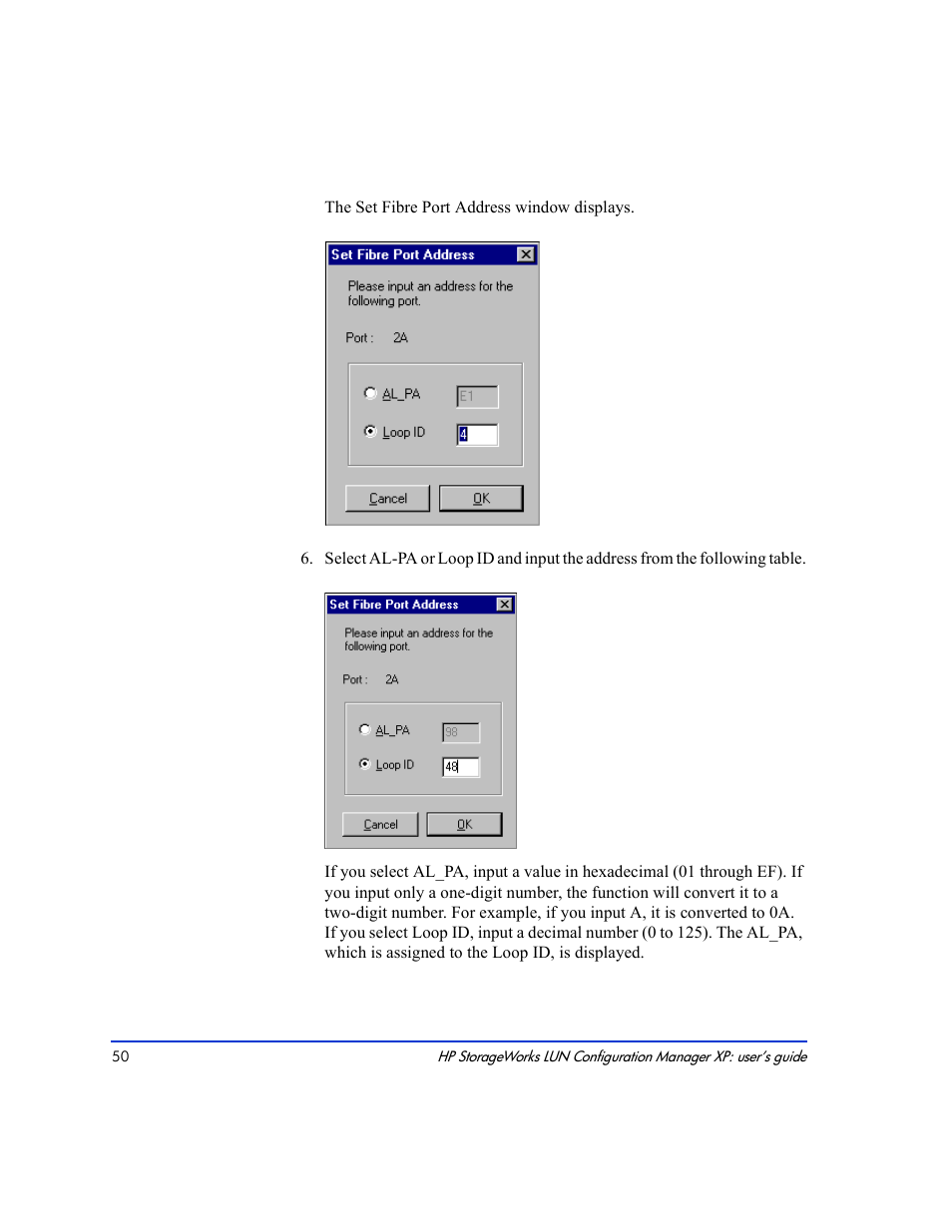 HP LUN Configuration Manager XP Software User Manual | Page 50 / 144