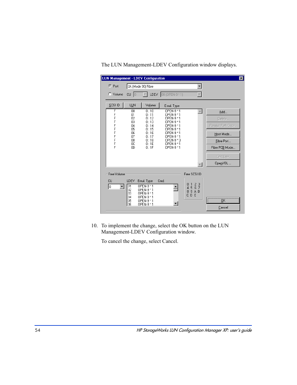 HP LUN Configuration Manager XP Software User Manual | Page 54 / 144