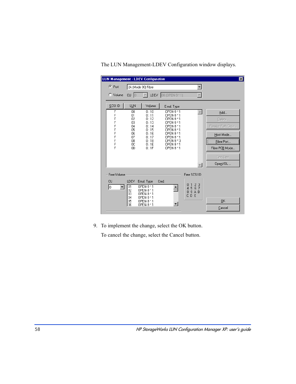HP LUN Configuration Manager XP Software User Manual | Page 58 / 144