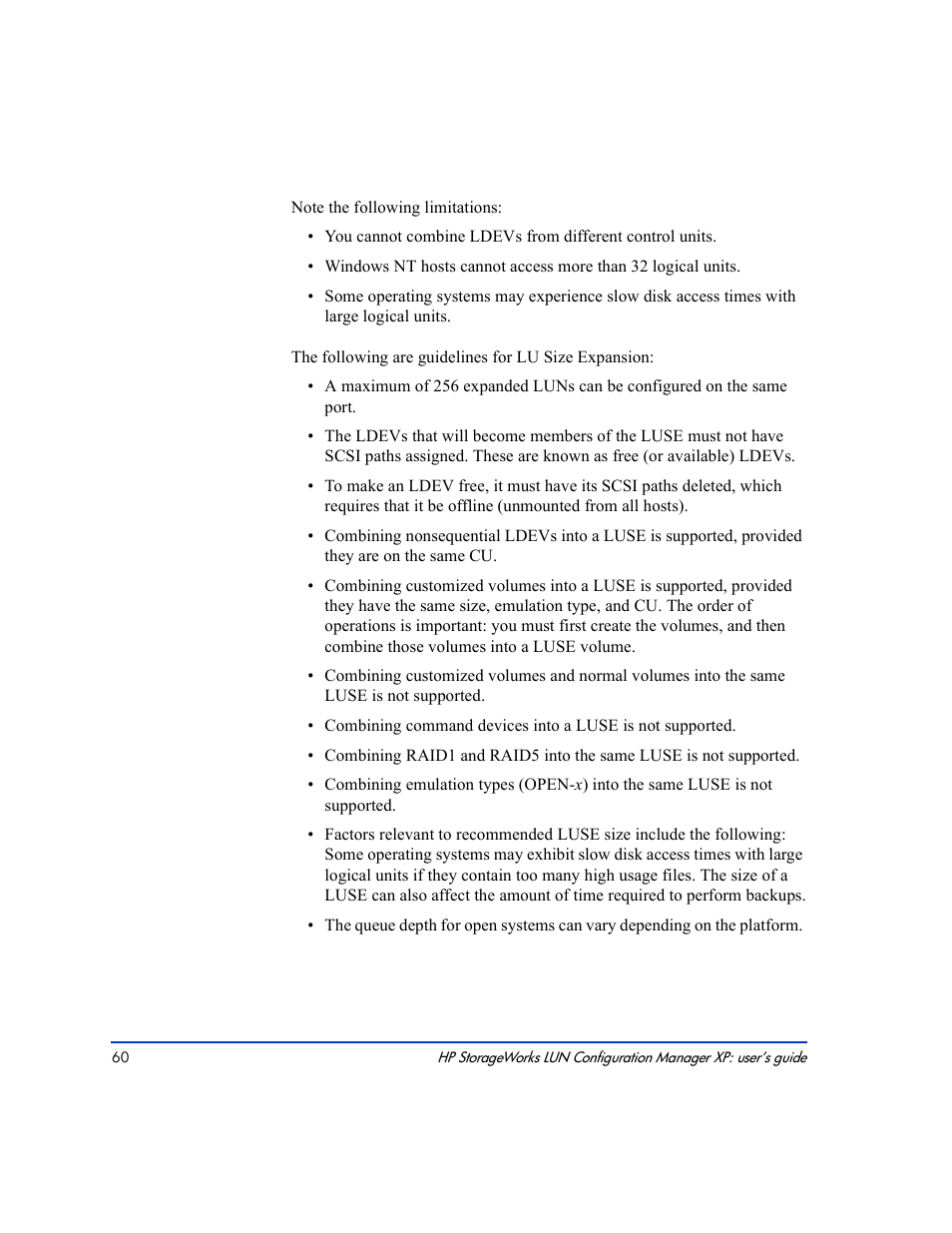 HP LUN Configuration Manager XP Software User Manual | Page 60 / 144