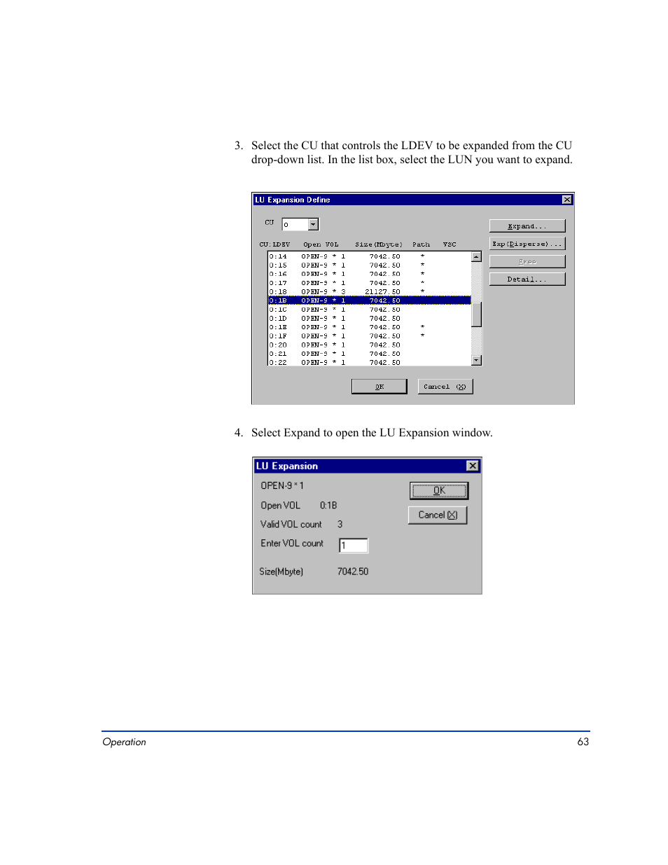 HP LUN Configuration Manager XP Software User Manual | Page 63 / 144