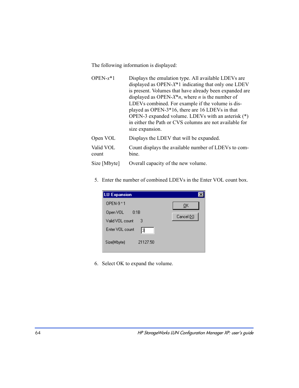 HP LUN Configuration Manager XP Software User Manual | Page 64 / 144