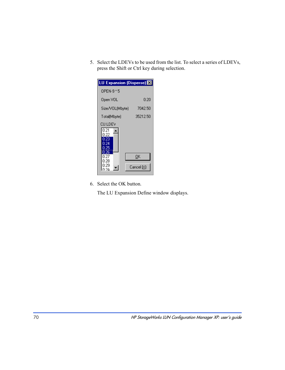 HP LUN Configuration Manager XP Software User Manual | Page 70 / 144