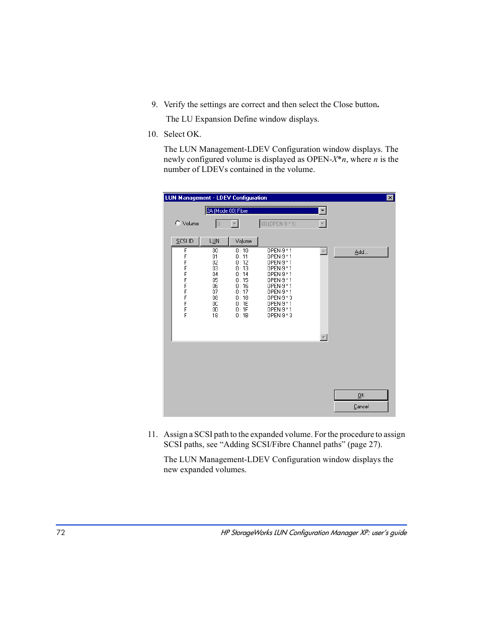 HP LUN Configuration Manager XP Software User Manual | Page 72 / 144