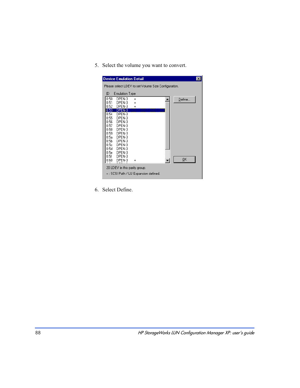 HP LUN Configuration Manager XP Software User Manual | Page 88 / 144