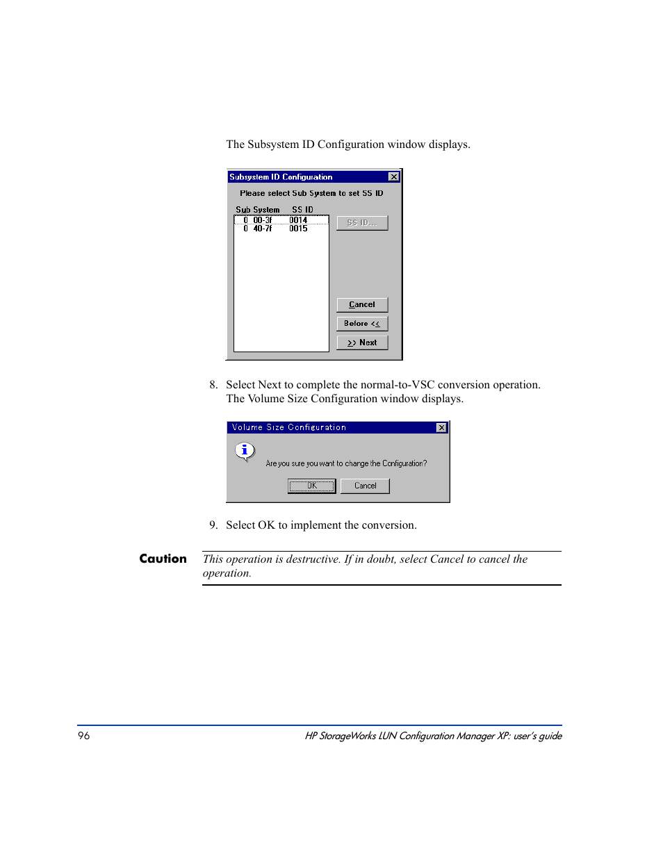 HP LUN Configuration Manager XP Software User Manual | Page 96 / 144