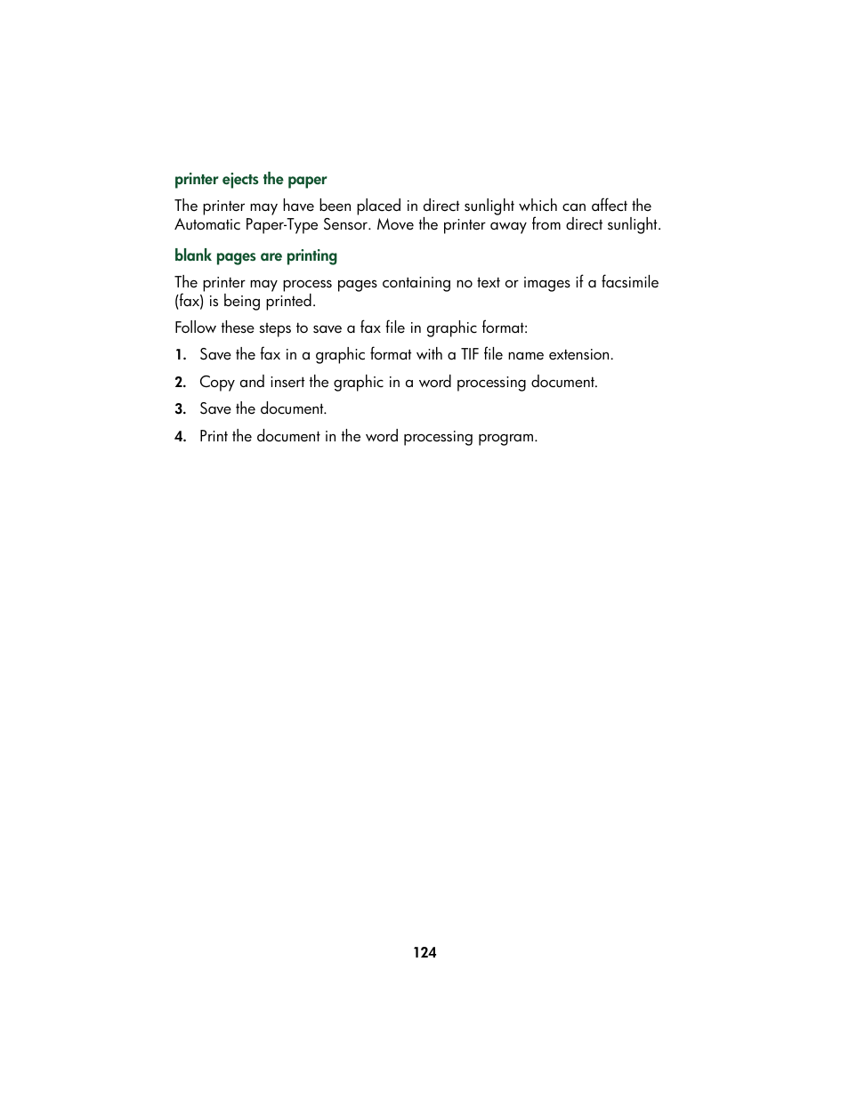 Printer ejects the paper | HP Color Inkjet cp1160 Printer series User Manual | Page 132 / 213