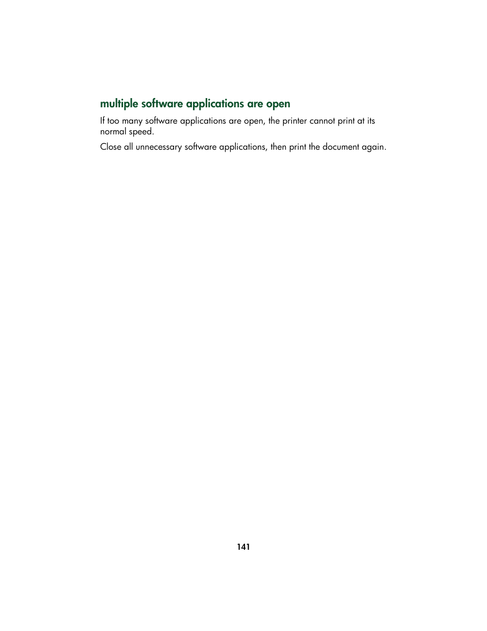 Multiple software applications are open | HP Color Inkjet cp1160 Printer series User Manual | Page 149 / 213