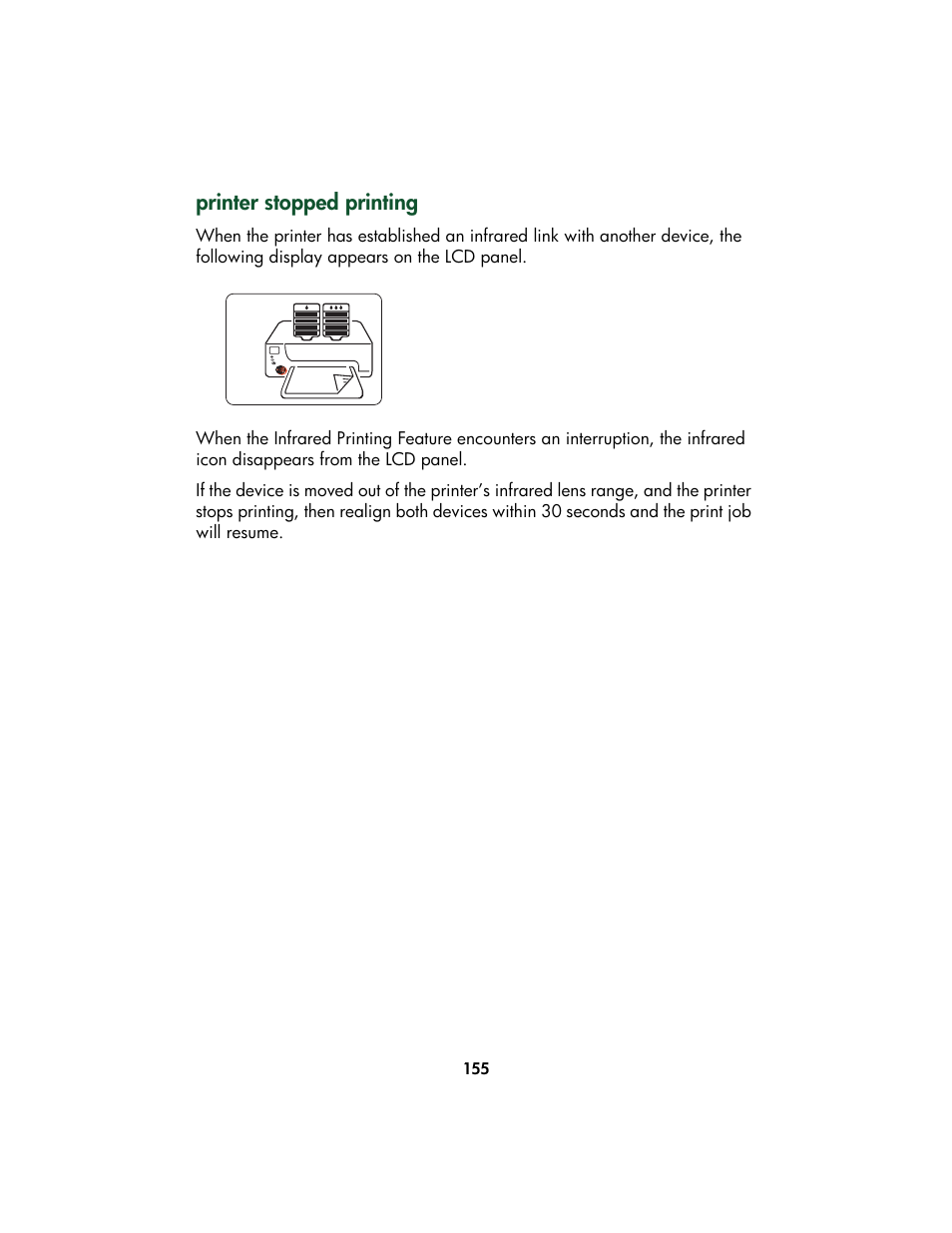 Printer stopped printing | HP Color Inkjet cp1160 Printer series User Manual | Page 163 / 213