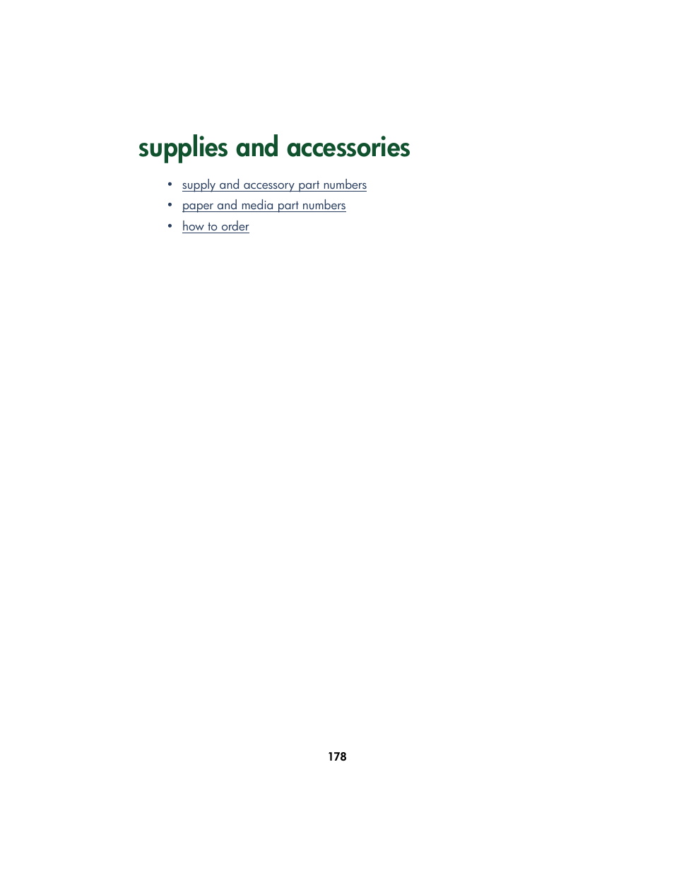 Supplies and accessories | HP Color Inkjet cp1160 Printer series User Manual | Page 186 / 213