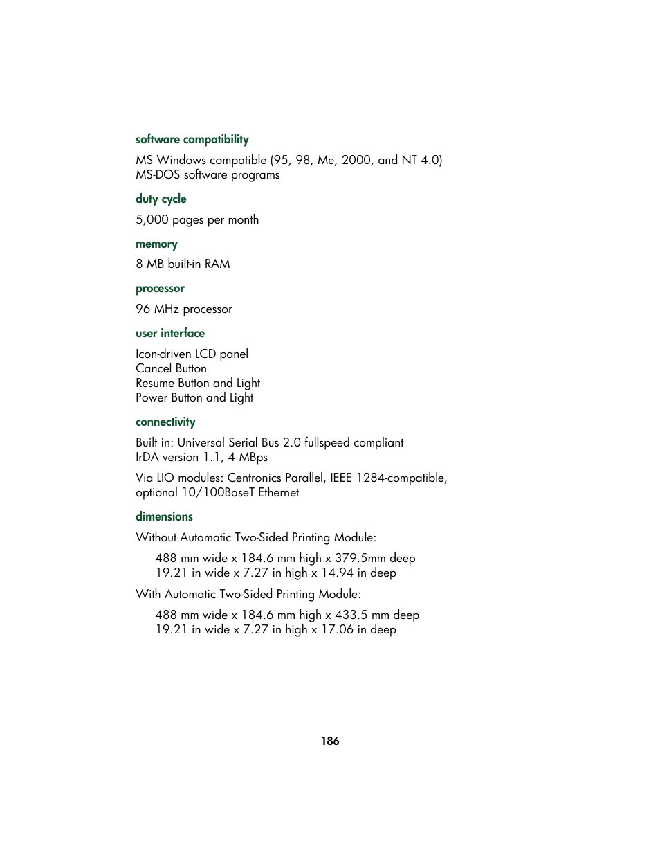 HP Color Inkjet cp1160 Printer series User Manual | Page 194 / 213