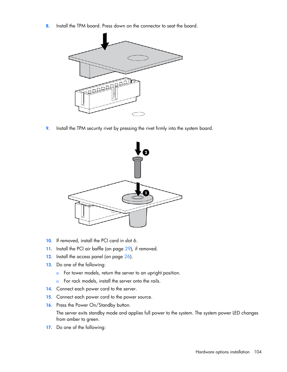 HP ProLiant ML350e Gen8 Server User Manual | Page 104 / 147
