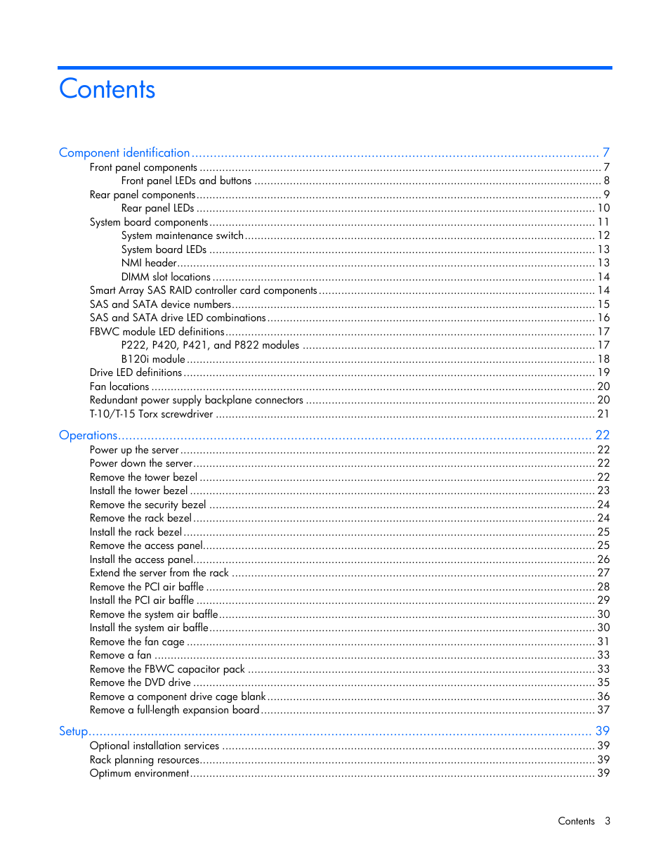 HP ProLiant ML350e Gen8 Server User Manual | Page 3 / 147