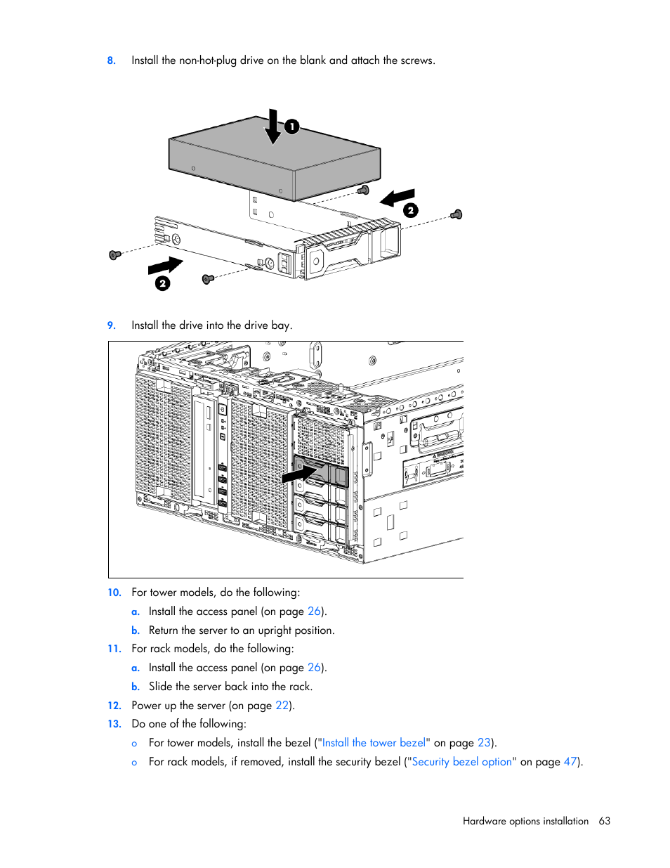 HP ProLiant ML350e Gen8 Server User Manual | Page 63 / 147