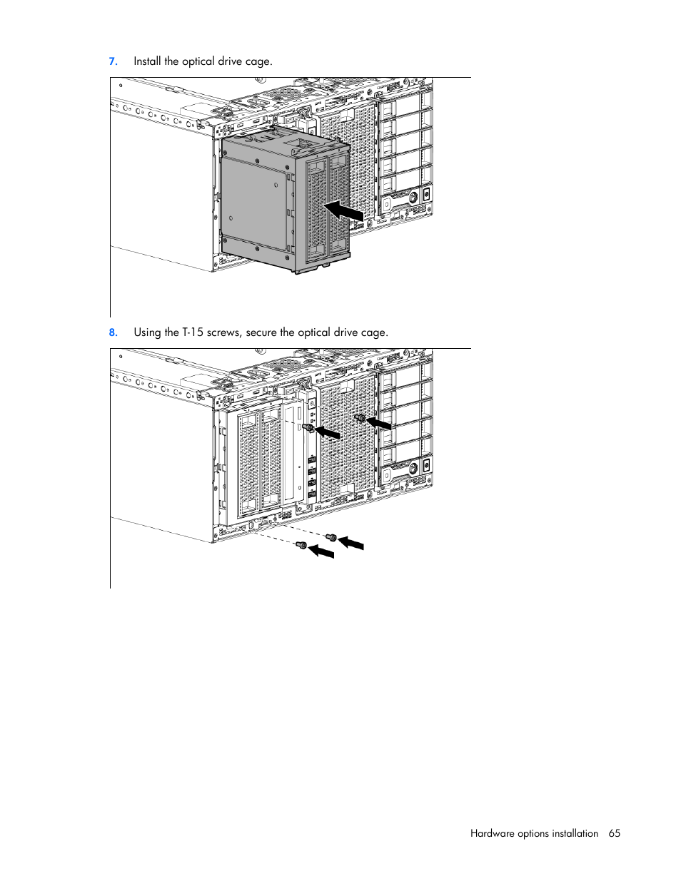 HP ProLiant ML350e Gen8 Server User Manual | Page 65 / 147