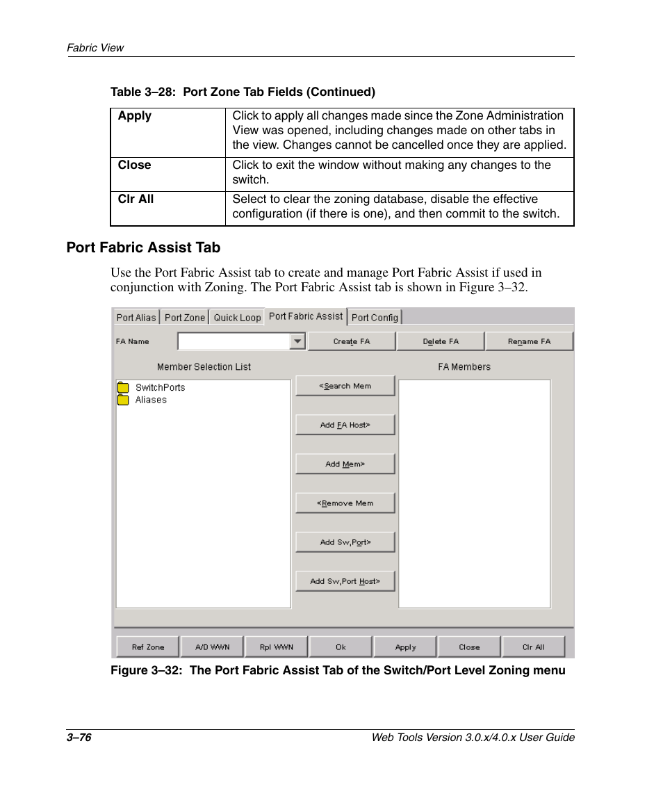 Port fabric assist tab, Port fabric assist tab –76 | HP StorageWorks 2.32 SAN Switch User Manual | Page 112 / 348