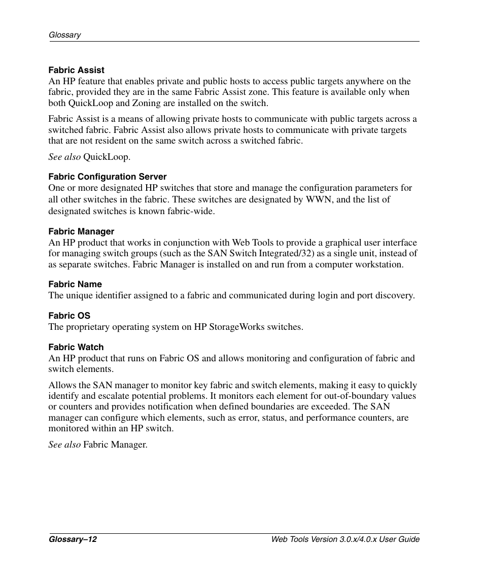 HP StorageWorks 2.32 SAN Switch User Manual | Page 322 / 348
