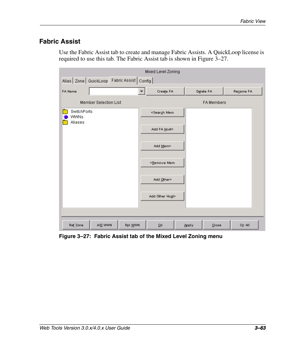Fabric assist, Fabric assist –63 | HP StorageWorks 2.32 SAN Switch User Manual | Page 99 / 348