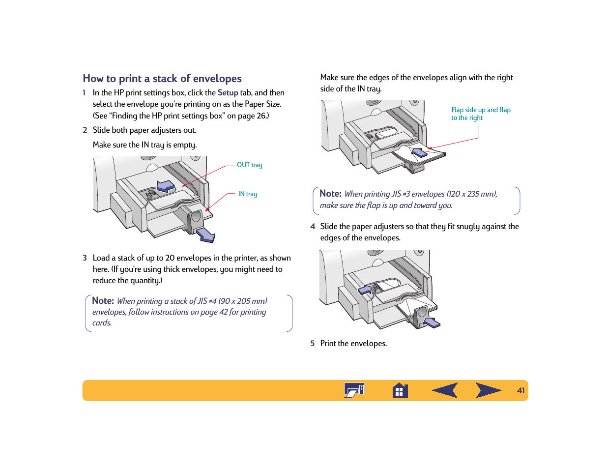 How to print a stack of envelopes | HP Deskjet 642c Printer User Manual | Page 41 / 70