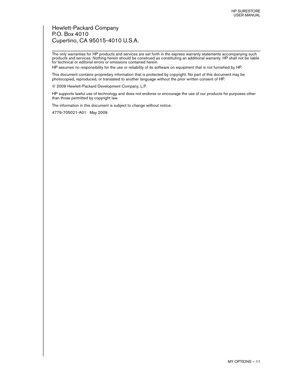 HP HD4000 Personal Media Drive User Manual | Page 14 / 14