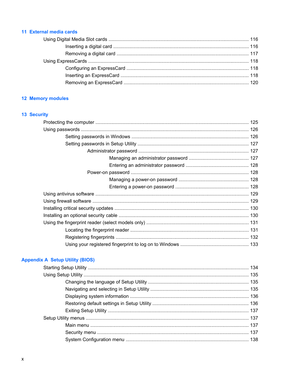 HP Pavilion dv4-2116tx Entertainment Notebook PC User Manual | Page 10 / 167