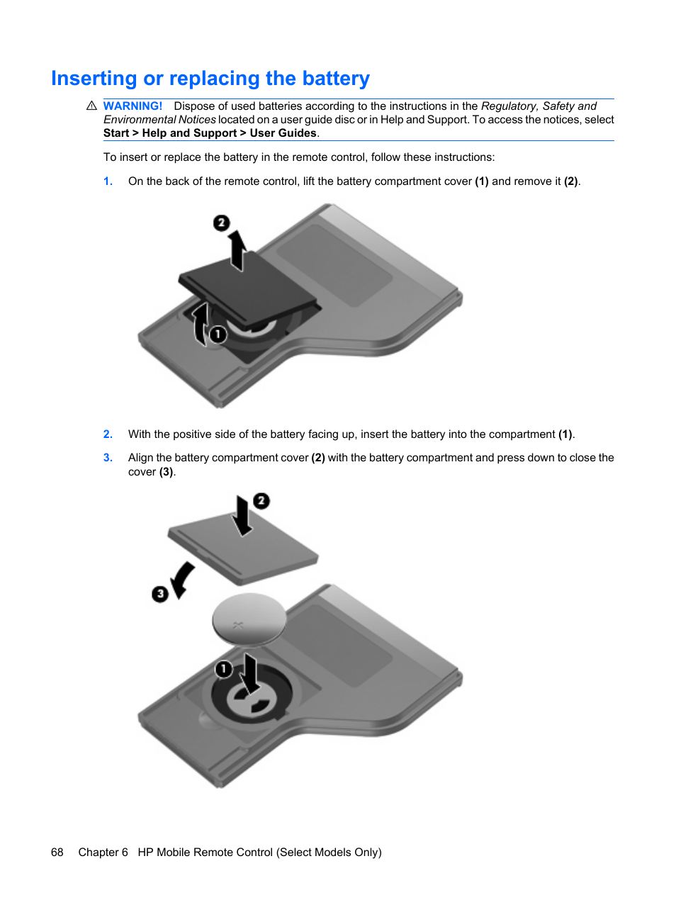 Inserting or replacing the battery | HP Pavilion dv4-2116tx Entertainment Notebook PC User Manual | Page 80 / 167