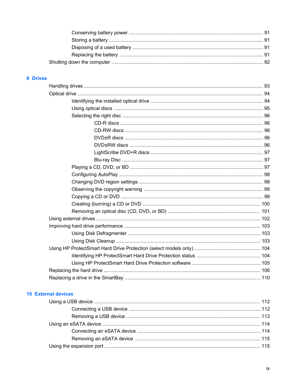 HP Pavilion dv4-2116tx Entertainment Notebook PC User Manual | Page 9 / 167