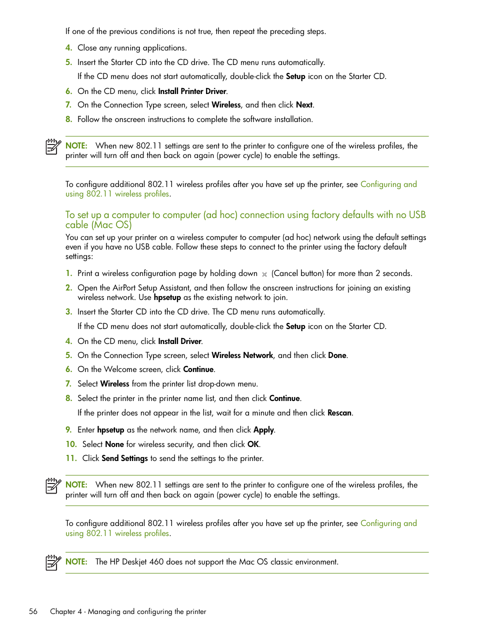 HP Deskjet 460cb Mobile Printer User Manual | Page 56 / 132