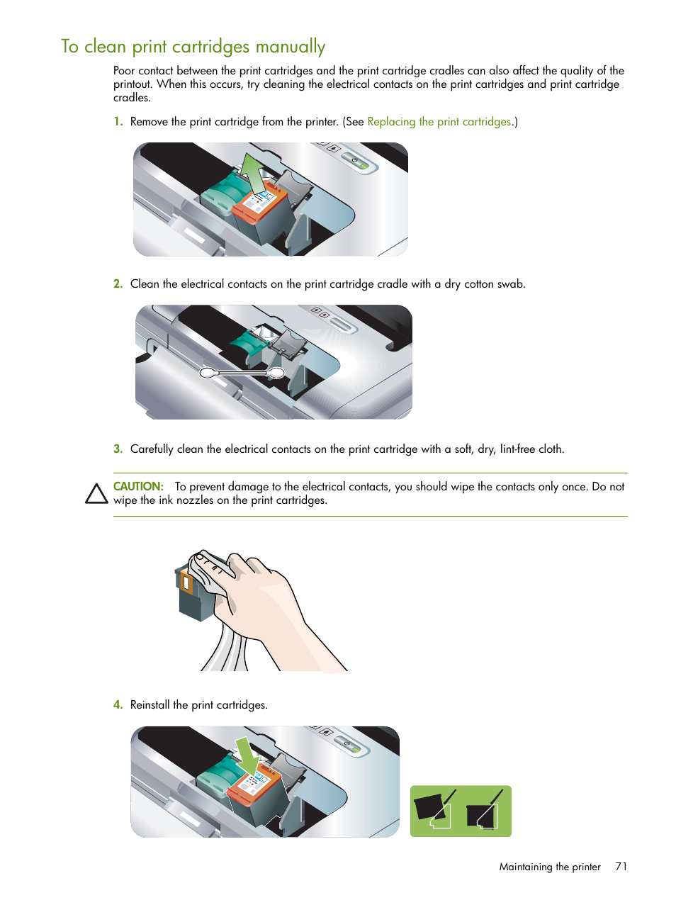 HP Deskjet 460cb Mobile Printer User Manual | Page 71 / 132