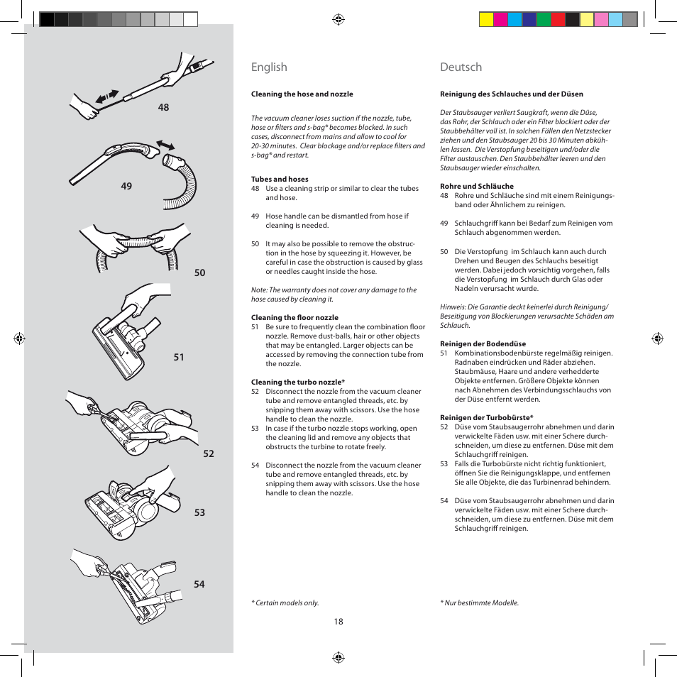 English, Deutsch | AEG AJM6840 User Manual | Page 18 / 56