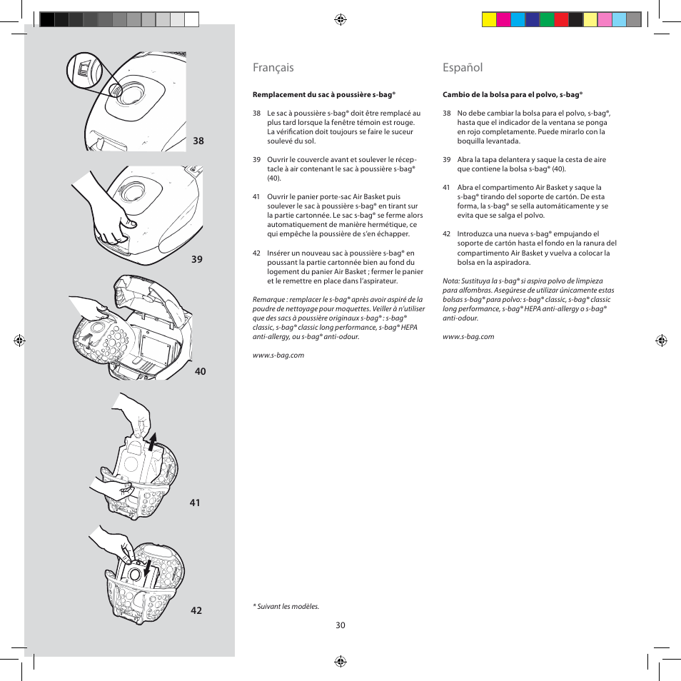 Français, Español | AEG AJM6840 User Manual | Page 30 / 56