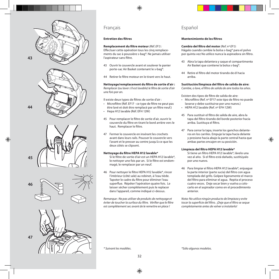 Français, Español | AEG AJM6840 User Manual | Page 32 / 56