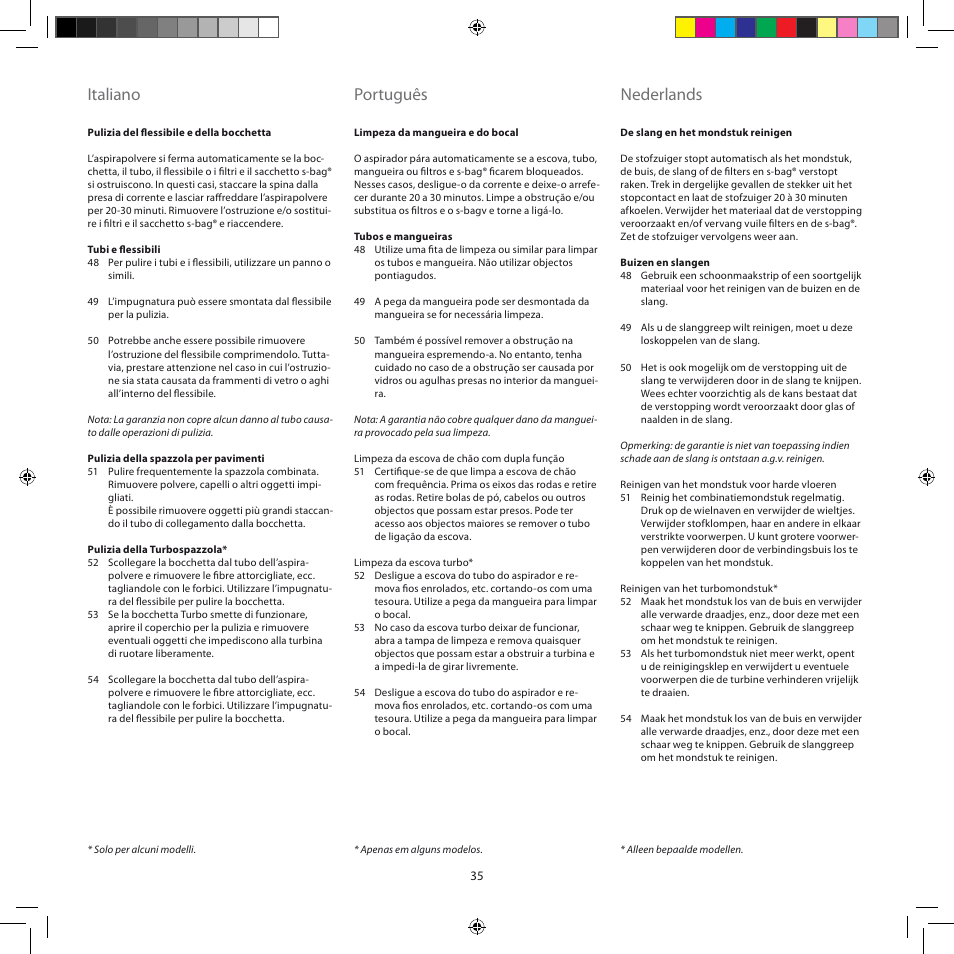 Italiano, Português, Nederlands | AEG AJM6840 User Manual | Page 35 / 56